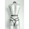 Ağ Kısmı Açık Seksi Jartiyer Harness - APFT370