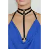 Boyunda Çift Sıralı Şık Lastik Harness - APFT84