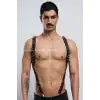 Çivi Detaylı Erkek Göğüs Harness, Erkek Clubwear, Deri Erkek Harness - APFTM203