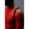 Çivi Detaylı ve Maskeli Erkek Harness Takım, Erkek Clubwear, Erkek Göğüs Harness - APFTM204