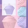 Cupcake Tasarımlı 5 Modlu Şarjlı Klitoral Uyarıcı Mavi