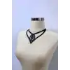 Damla Detaylı Şık Deri Choker, Deri Choker Kolye - APFT1410
