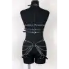 Deri Body Harness, Kadın Deri Fantezi Giyim - APFT1084