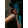Deri Kedi Maskesi - Deri Maske - Seksi Maske - APFT558