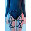 Deri Şık Bacak Harness, Dans Aksesuarları, Dansçı Aksesuarları - APFT628