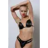 Deri Sütyen Takım, Sexy Deri Fantezi Giyim Sütyen Takım - APFT1223