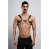 Erkek Deri Fantazi Göğüs Harness - APFTM8