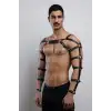 Erkek Deri Kol ve Göğüs Harness, Deri Fantazi Giyim - APFTM166
