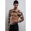 Erkek Deri Kol ve Göğüs Harness, Deri Fantazi Giyim - APFTM166