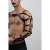 Erkek Deri Kol ve Göğüs Harness, Deri Fantazi Giyim - APFTM166