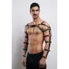 Erkek Fantazi Giyim Deri Kol ve Göğüs Harness - APFTM5