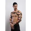 Erkek Fantazi Giyim Deri Kol ve Göğüs Harness - APFTM5