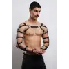 Erkek Fantazi Giyim Deri Kol ve Göğüs Harness - APFTM5