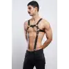Erkek Göğüs Harness, Erkek Deri Pantolon Askısı, Erkek Clubwear - APFTM23
