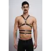 Erkek Göğüs Kemer, Sırt Detaylı Şık Erkek Fantezi Giyim, Şık Deri Kemer - APFTM97