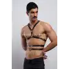 Erkek Göğüs Kemer, Sırt Detaylı Şık Erkek Fantezi Giyim, Şık Deri Kemer - APFTM97
