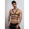 Erkek İç Giyim Seksi Fantazi Giyim - Erkek Deri Fantazi Giyim - Seksi Erkek Deri Harness - APFTM38
