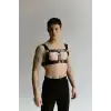 Erkek Techno Party Aksesuar, Deri Göğüs Harness - APFTM116