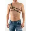 Erkek Tek Omuz Deri Harness - Erkek Fantazi İç Giyim - Erkek Deri Erotik İç Giyim - APFTM14