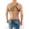 Erkek Tek Omuz Deri Harness - Erkek Fantazi İç Giyim - Erkek Deri Erotik İç Giyim - APFTM14
