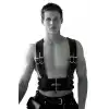 Fantezi Erkek Giyim, Deri Erkek Giyim, Deri Kelepçeli Erkek Harness - APFTM118