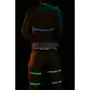 Gece Club Elbiseleri Işıkta Yansıyan Harness Takım - APFT497