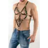 Göğüs Üzeri Lastik Harness - Seksi Erkek Lastik Harness Modelleri - Lastik Erkek İç Giyim - APFTM70