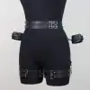 Kalça ve Bilek Bağlama Deri Harness – Siyah
