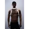 Karanlıkta Parlayan (Reflektörlü) Choker ve Göğüs Harness Takım, Clubwear - APFTM35