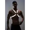 Karanlıkta Parlayan (Reflektörlü) Erkek Göğüs Harness, Parti Aksesuar - APFTM95