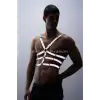 Karanlıkta Parlayan - Reflektörlü Erkek Göğüs Harness, T-Shirt Üzeri Harness - APFTM38