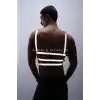 Karanlıkta Parlayan - Reflektörlü Erkek Göğüs Harness, T-Shirt Üzeri Harness - APFTM38