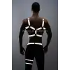 Karanlıkta Yansıyan Reflektörlü Erkek Harness Takım, Erkek Göğüs ve Bacak Harness Takım - APFTM198