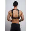 Kelepçeli Erkek Göğüs Harness, Deri Erkek Fantezi Harness, Kelepçeli Erkek Harness - APFTM121