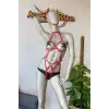 Kırmızı Deri Dansçı Özel Harness