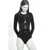 Kurukafa Tasarımlı Giysi Üzeri Giyilebilir Fantazi Seksi Deri Body Harness - APFT1153