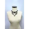 Lazer Kesim Şık Deri Choker, Deri Kolye - APFT1416