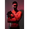 Maske Detaylı Tek Kol Barbar Kostüm Takım, Erkek Deri Cosplay Takım - APFTM197