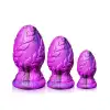 Mor Yaprak Desenli Silikon Anal Plug Küçük –  Vakum Tabanlı