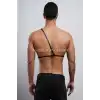 Omuz Detaylı Erkek Deri Göğüs Harness, Gömlek Kemeri - APFTM110