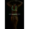 Özel Dansçı Kostümü - Karanlıkta Parlayan Seksi Reflektörlü Harness - APFT470