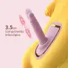 Peluş Tilki Görünümlü Hareketli Isıtmalı Dildo Vibratör