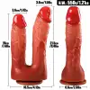 Pembe Tilki Çift Başlı Realistik Dildo 21.5 cm – 19 cm