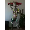 Pole Dans Giyim Işıkla Yansıyan Seksi Harness