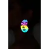 Rainbow Reflektörlü Soyut Kadın Yüzü Küpe, Şık Lazer Kesim Küpe - APBJ005