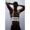 Reflektörlü (Karanlıkta Parlayan) Erkek Göğüs Harness, Parti Aksesuar, Clubwear - APFTM17