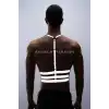 Reflektörlü (Karanlıkta Parlayan) Erkek Göğüs Harness, Parti Aksesuar, Clubwear - APFTM17