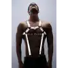 Reflektörlü (Karanlıkta Parlayan) Erkek Göğüs Harness, Reflektörlü Pantolon Askısı, Clubwear - APFTM23