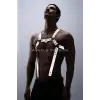 Reflektörlü (Karanlıkta Parlayan) Erkek Göğüs Harness, Reflektörlü Pantolon Askısı, Clubwear - APFTM23