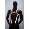Reflektörlü (Karanlıkta Parlayan) Erkek Göğüs Harness, Reflektörlü Pantolon Askısı, Clubwear - APFTM23